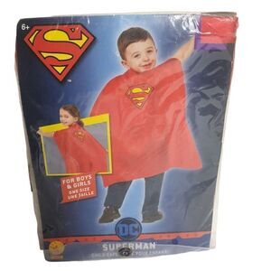 Boys' Superman Cape Kids Costume Accessory Dress Up Halloween Cloak OS NWT